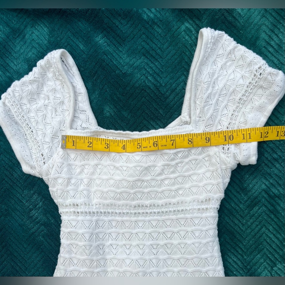 Hollister Whimsy Fairycore White Lace Mini Dress Satin Coastal Cowgirl XS NWT - Picture 10 of 12